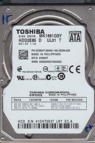 MK1661GSY （160GB7200rpmS-ATA） TOSHIBA 2.5HDD(中古品) 91,835円