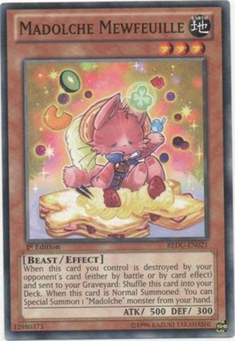 「非常に良い」遊戯王 英語版 Madolche Mewfeuille (REDU-EN021) - Return of the Duelist(中古品)
