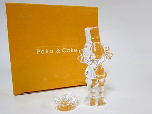 「ほぼ新品」ケーキを作るペコちゃん クリスタル人形 不二家 フィギュア(中古品)
