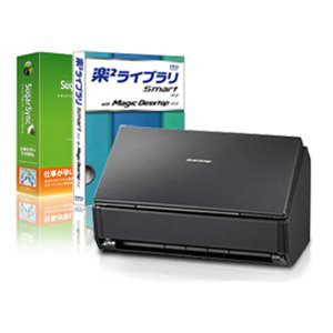 富士通 A4スキャナ［600dpi・USB2.0］ ScanSnap iX500 楽2ライブラリ セッ (中古品)