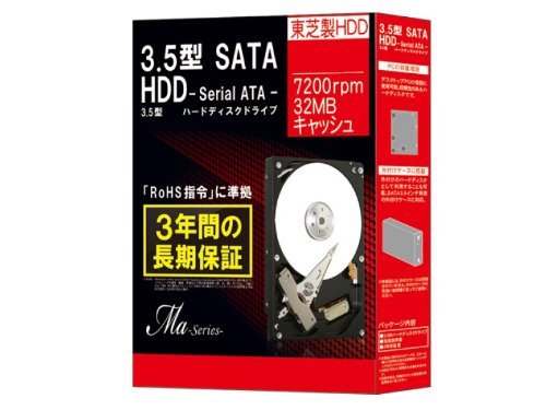 「非常に良い」MARSHAL 東芝製 3.5インチ SATA-HDD Maシリーズ 1TB DT01ACA100BOX(中古品)