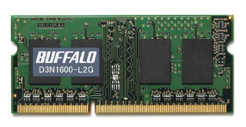 「ほぼ新品」BUFFALO PC3L-12800対応 204PIN DDR3 SDRAM 2GB D3N1600-L2G(中古品)
