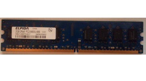 「ほぼ新品」Elpida 2GB 2Rx8 PC2-6400U-666 (EBE21UE8AFFA-8G-F)(中古品)