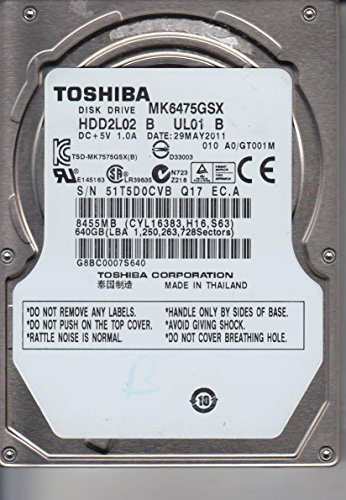 mk6475gsx、a0?/ gt001?m、hdd2l02?B ul01?B、Toshiba 640?GB SATA 2.5ハー(中古品)の通販は