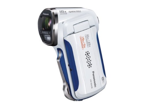 「ほぼ新品」パナソニック デジタルムービーカメラ 防水&タフ設計 ホワイト HX-WA30-W(中古品)