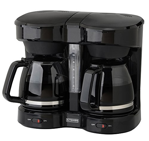 Kitchen Selectives CM-302BL Dual Carafe 12-Cup Drip Coffee Maker Black(中古品)