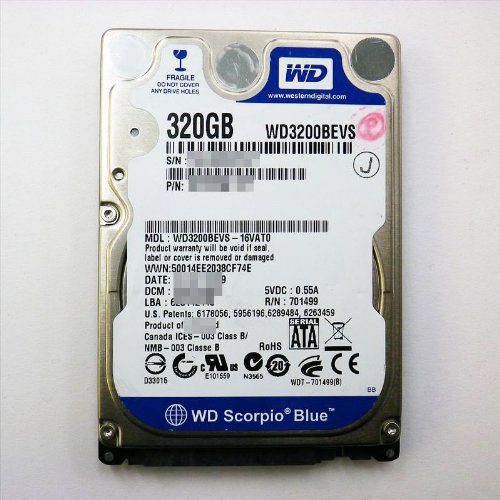 WesternDigital 2.5in WD3200BEVS SATA 320GB 中古バルク(中古品)