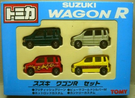 「ほぼ新品」トミカ　SUZUKI WAGON R セット　ギフト４台セット(中古品)