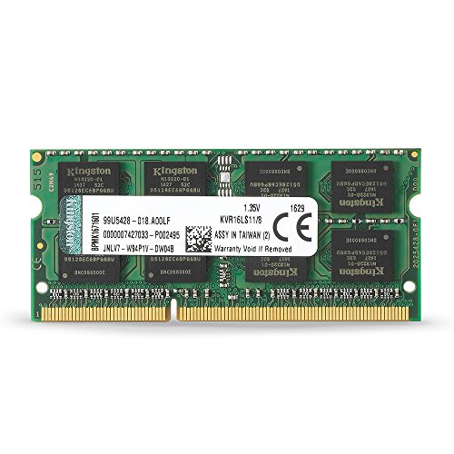 「非常に良い」キングストン Kingston ノートPC用メモリ DDR3L 1600 (PC3L-12800) 8GB CL1(中古品)