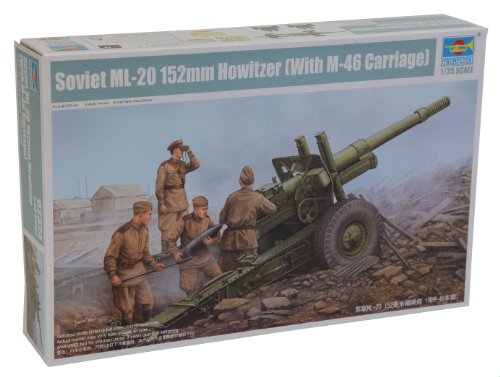 「未使用品」トランペッター 1/35 ソビエト軍 152mm加農榴弾砲 M46キャリッジ プラモデ (中古品)