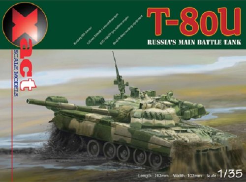 「ほぼ新品」XactSCALEMODELS 1/35 T-80U プラモデル(中古品)