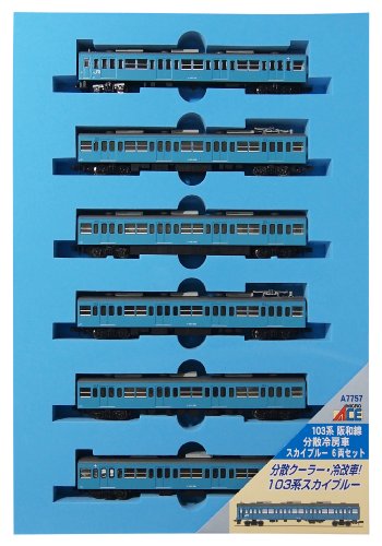 「非常に良い」マイクロエース Nゲージ 103系 阪和線 分散冷房車 スカイブルー 6両セット (中古品)
