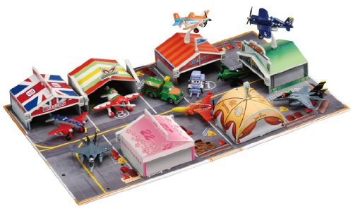 トミカ プレーンズ ジオラマップ ピットガレージ(中古品)