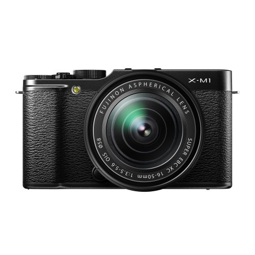 FUJIFILM ミラーレス一眼 X-M1 レンズキット ブラック F X-M1B/1650KIT(中古品)
