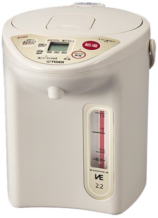 タイガー VE電気ポット 「とく子さん」 2.2L ベージュ PIF-A220-C(中古品)