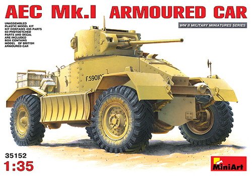 「非常に良い」ミニアート 1/35 AEC MK.I甲車 MA35152 プラモデル(中古品)
