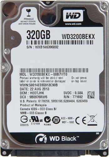 「非常に良い」WesternデジタルWD Scorpio 320?GB 16?MB 7200rpmブラック、wd3200bekx (ブ(中古品)