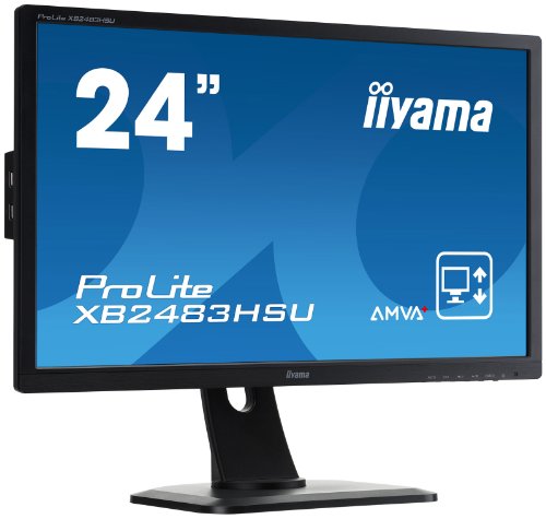 iiyama AMVA+パネル搭載 WLEDバックライト24型ワイド液晶ディスプレイ XB24(中古品)