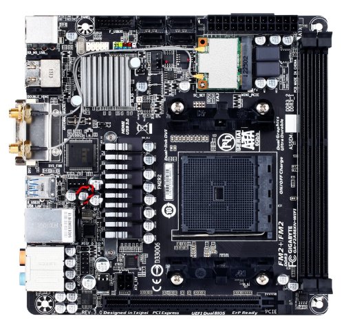 GIGABYTE マザーボード AMD A88X FM2/FM2+ Mini-ITX GA-F2A88XN-WIFI(中古品)