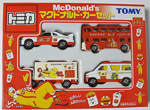 「ほぼ新品」トミカ　マクドナルド　カーセット　McDonald's 　ギフト４台セット　1998(中古品)