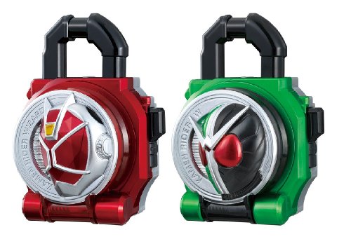 仮面ライダー鎧武 (ガイム) DXウィザード&amp;W (ダブル) ロックシードセット(中古品)