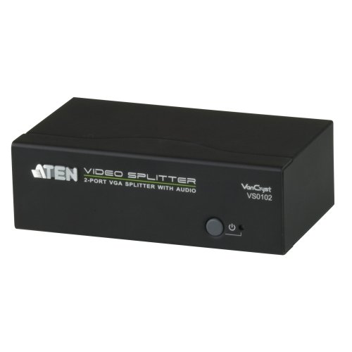 ATEN 2ポート VGA・オーディオ分配器 VS0102(中古品)