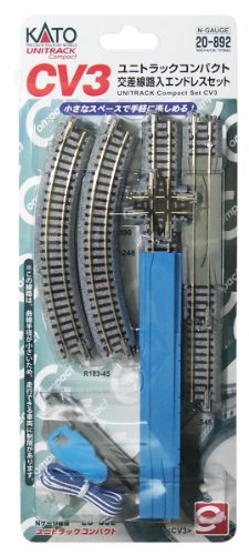 「非常に良い」KATO Nゲージ CV3 ユニトラックコンパクト 交差線路入エンドレスセット 20-(中古品)