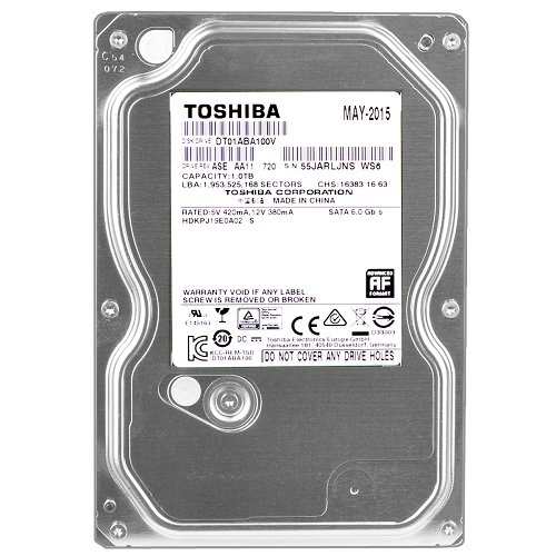 Toshiba 1TB 5700rpm 32MB SATA Low Power 3.5" Internal Hard Disk (DT01A(中古品)その他パソコン・PC周辺機器