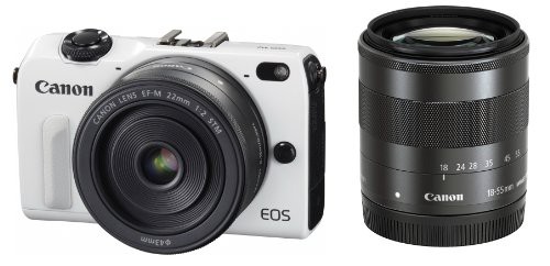 Canon ミラーレス一眼カメラ EOS M2 ダブルレンズキット(ホワイト) EF ...