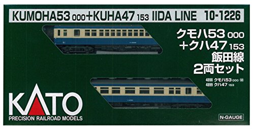 「ほぼ新品」KATO Nゲージ クモハ53000+クハ47153 飯田線 2両セット 10-1226 鉄道模型  (中古品)