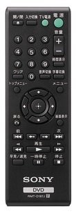 部品 SONY純正 リモコン RMT-D187J 対応機種:DVP-SR20(中古品)の通販は