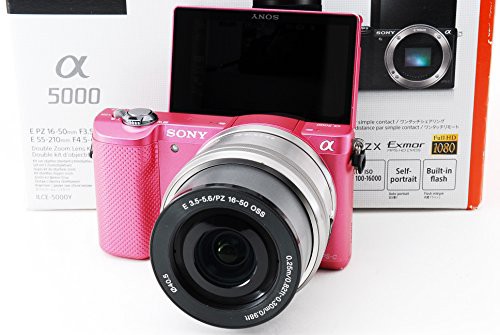 SONY a5000 ミラーレスカメラ ピンク E 16-50mm SONY a5000 ミラーレスカメラ ピンク E 16-50mm