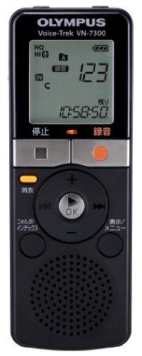 「ほぼ新品」OLYMPUS ICレコーダー Voice-Trek VN-7300 ブラック 2GB かんたんメモ録 VN(中古品)