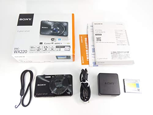 「非常に良い」SONY デジタルカメラ Cyber-shot WX220 光学10倍 ブラック DSC-WX220-B(中古品)