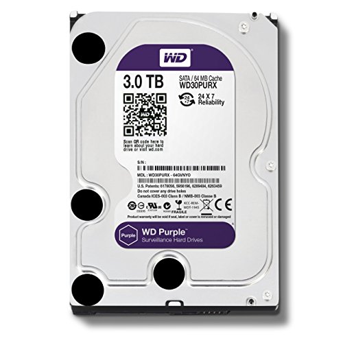 「非常に良い」WD HDD 内蔵ハードディスク 3.5インチ 3TB WD Purple 監視カメラ用 WD30PUR(中古品)