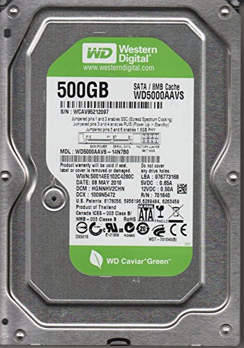 wd5000aavs-14?N7b0?Westernデジタル500?GB 7200rpm SATA 3.0?Gbps 3.5イン(中古品)