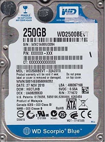 wd2500bevt-22?a23t0?Westernデジタル250?GB 5400rpm SATA 3.0?Gbps 2.5イ (中古品)の通販は