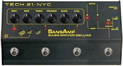 Tech21 SansAmp Bass Driver Deluxe DI ペダル and Bass Driver (並行輸入)(中古品)