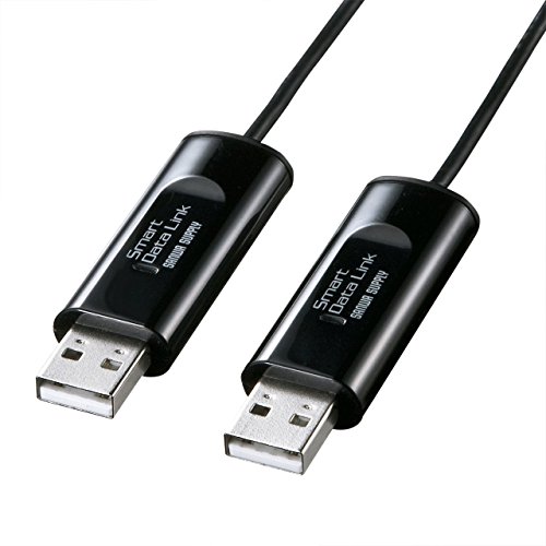 「未使用品」サンワサプライ ドラッグ&ドロップ対応USB2.0リンクケーブル 1.8m(中古品)