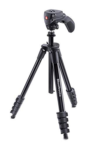 Manfrotto 三脚 COMPACT Action フォト・ムービーキット アルミ 5段 ブラッ(中古品)