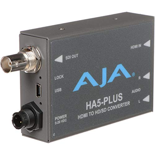 AJA HDMI→3G-SDI ミニコンバーター 8Ch HDMI埋め込みオーディオ対応 HA5-P(中古品)
