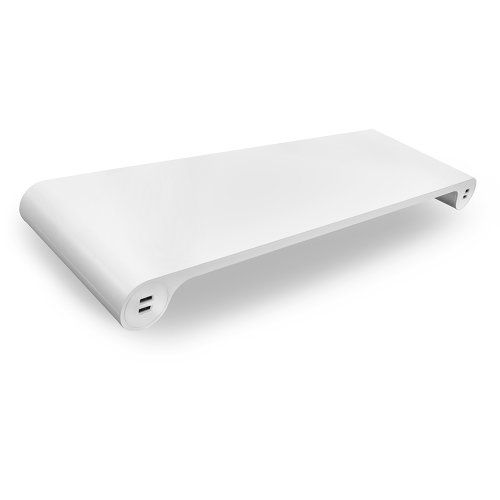 「ほぼ新品」Quirky Aluminium Smart Monitor Stand 「Speace Bar」White アルミニウム (中古品)