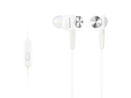 「非常に良い」ソニー SONY イヤホン MDR-XB50AP : カナル型 リモコン・マイク付き ホワイ(中古品)