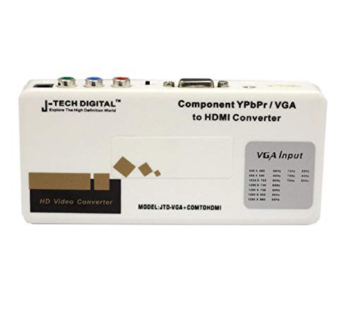 J-Tech Digital JTD-VGA+COMTOHDMIコンポーネントビデオ-YPbPrとVGA-HDMIア(中古品)の通販は