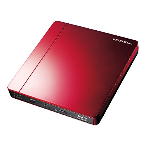 「非常に良い」I-O DATA USB 3.0/2.0対応 ポータブルブルーレイドライブ オリエントレッド(中古品)