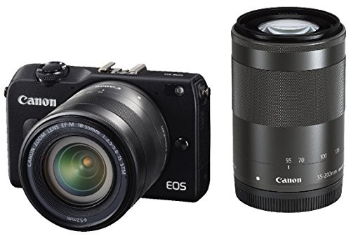 Canon ミラーレス一眼カメラ EOS M2 ダブルズームキット (ブラック) EF-M18(中古品)