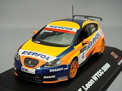 「非常に良い」☆セアトオフシャル 1/43 セアト レオン TDI 2009 WTCC #4 G.ジェネ(中古品)