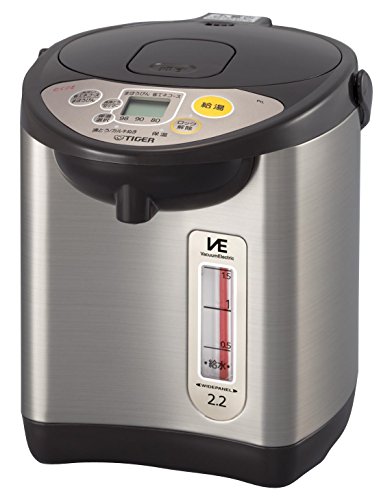 タイガー 魔法瓶 電気 ポット 2.2L ブラウン 節電 VE 保温 とく子さん PIL-(中古品)