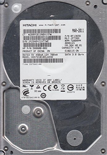 hds721010cla332、PN 0?F13656、MLC jpt3gh、Hitachi 1tb SATA 3.5ハードド(中古品)の通販は