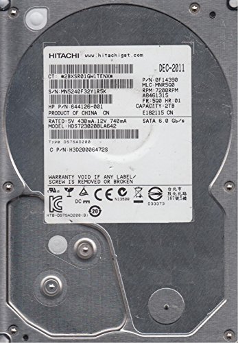 HDS723020BLA642、PN 0F14390、MLC MNR5Q0、日立2TB SATA 3.5ハードドライ (品)